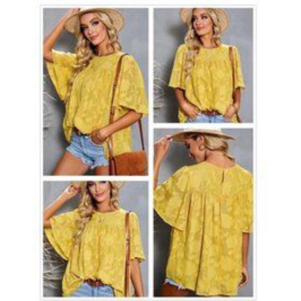 Yellow Floral Blouse